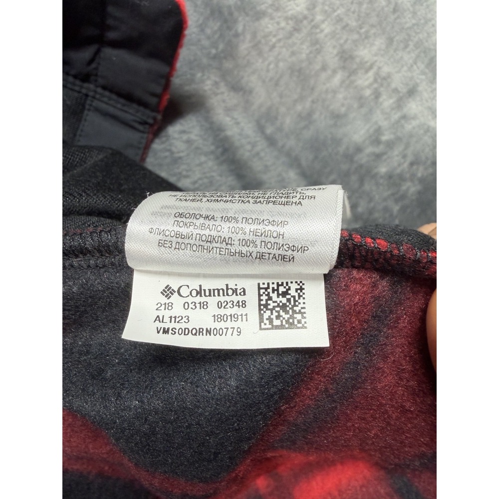 Columbia Plaid Hooded Sherpa Fleece Vest Women XL AL1123 - Picture 7 of 8